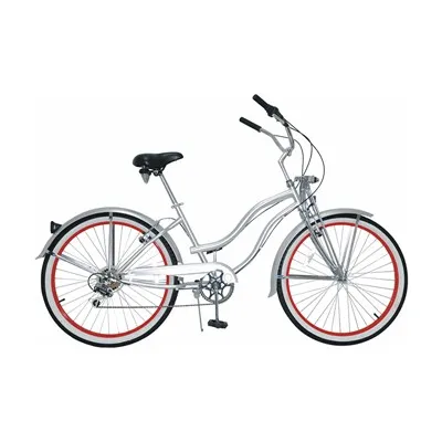 Vélo de croiseur de plage en aluminium pour femmes